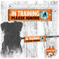 "IN TRAINING, please IGNORE", do not pet. Warning covers for dogs leashes. Dog training Leash sleeves.