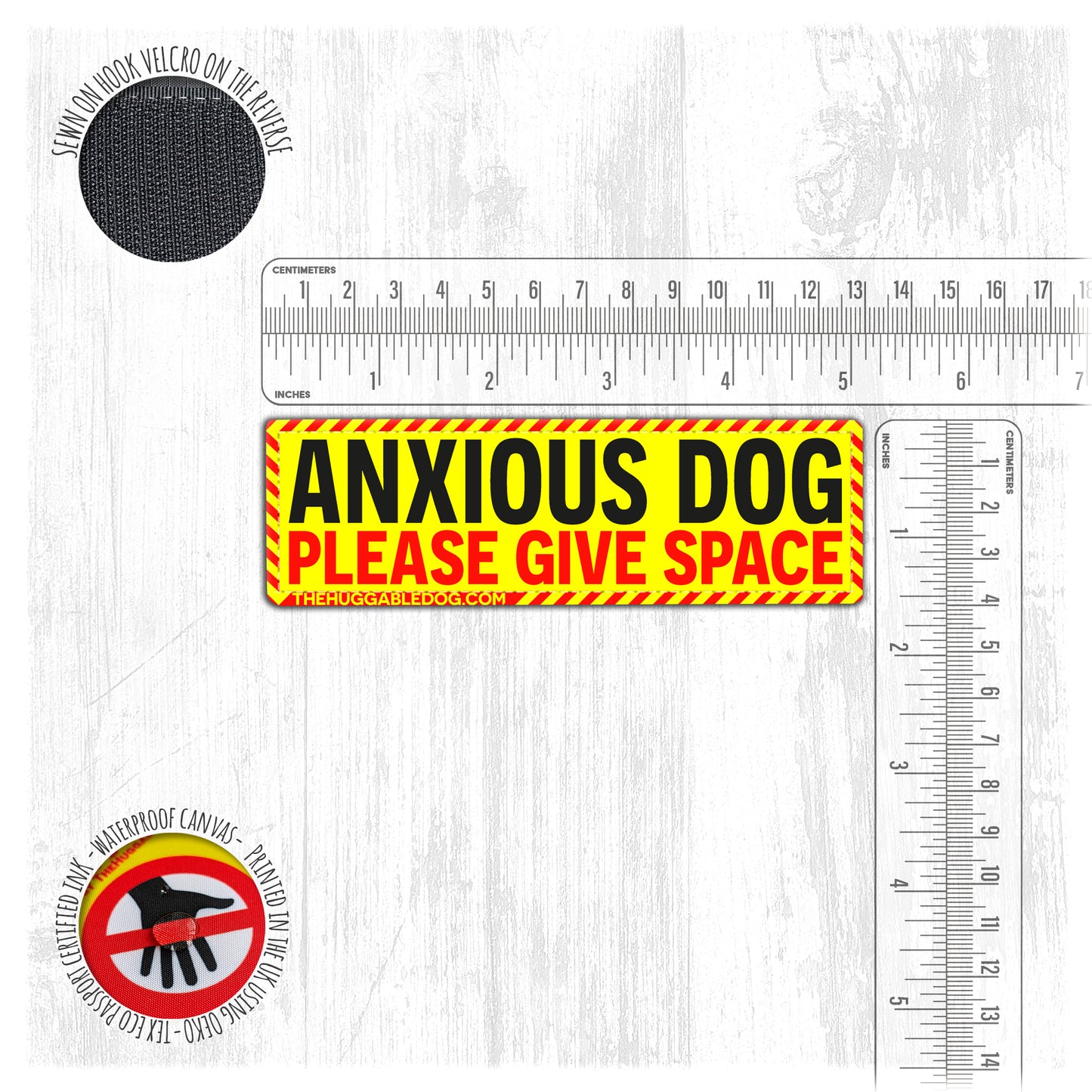 Please Give Space. Dog's Harnesses Patch. Size M to L.