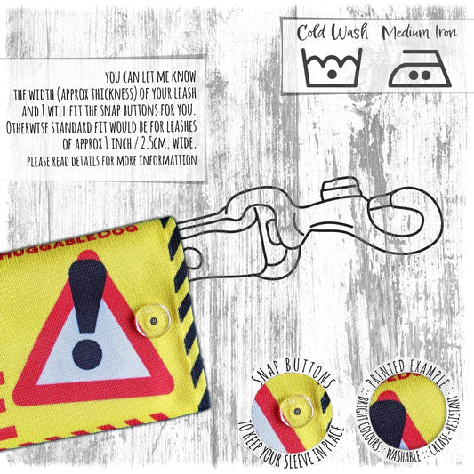 "ARTHRITIC DOG, please give space". Dog training Leash sleeves.